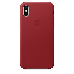 APPLE iPhone X Leather Case RED MQTE2