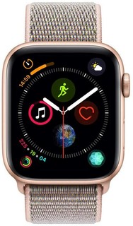 Apple Watch Gold Aluminum with Pink Sand Sport Loop 44mm