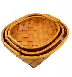 Bamboo Tray Oval 3Pc Set 41.37.33cm