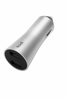 BUDI 2Usb Metal Car Charger M8J618