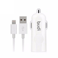 BUDI Car Charegr 12W + Usb Lightning Cable M8J062L