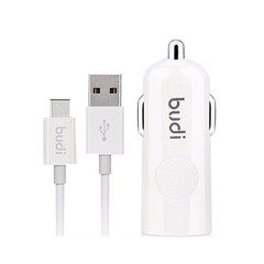 BUDI Car Charger 12W + Usb Type C Cable M8J062T