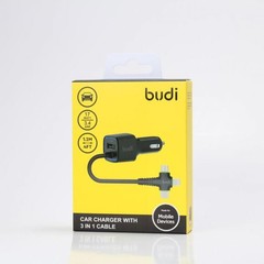 BUDI Car Charger With 3 In 1 17W M8J066+