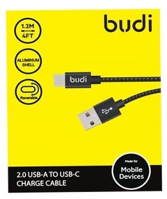 BUDI Type C Charge Braided Metal Cable M8J190T