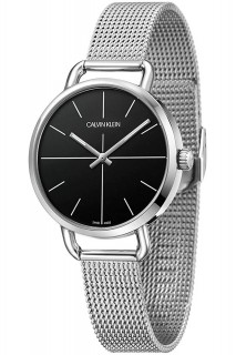 Calvin Klein Even watch - LAD 3H SS BLK K7B23121