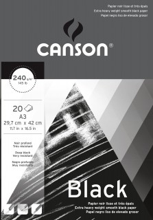 Canson A3 Black Water Pad 240Grm 20Shs 20037711