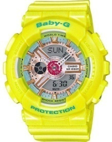 Casio BABY-G Analog-Digital, Yellow Sports Watch.