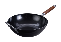 Cast Iron Deep Wok With Handle 34 cm