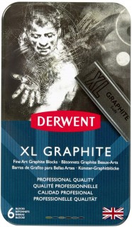 DERWENT 1X6 XL GRAPHITE COLOR BLOCKS 2302010