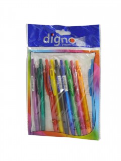 DIGNO 10PCS TICKER TRCOP BALL PEN SET