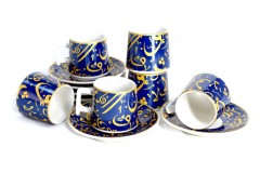 Easy Life Arabic Design Cup & Saucer 6Pc Set Small 100Ml