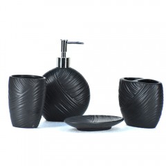 Easy Life Bathroom Accessory Set Modern Black