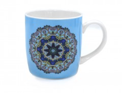 Easy Life Mandala Design Coffee Mug Blue