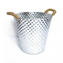 Easy Life Metal Bucket Ss 25X24Cm Silver