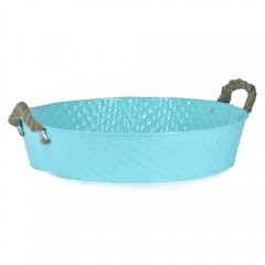 Easy Life Metal Bucket Ss 40X9Cm Blue