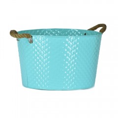 Easy Life Metal Bucket Ss Large 40Cm Blue
