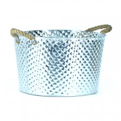 Easy Life Metal Bucket Ss Large 40Cm Silver