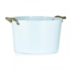 Easy Life Metal Bucket Ss Large 40Cm White