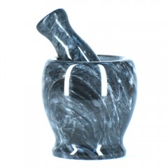 Easy Life Mortar And Pestle Marble Black 13cm