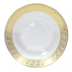 Easy Life Versace Design Ceramic Deep Plate 7.5" Gold