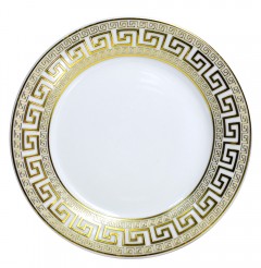 Easy Life Versace Design Ceramic Plate 10.5" Gold