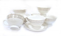 Easy Life Versace Design Cup & Saucer 6Pc Set Large