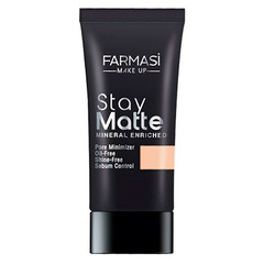 FARMASI MAKE UP STAY MATTE FOUNDATION 30 ML- 01 LIGHT IVORY