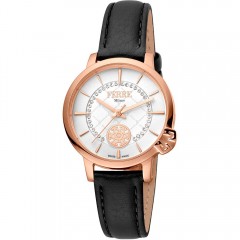 Ferrè Milano Lady watch - LAD 3H LTH SILV-FM1L150L0031