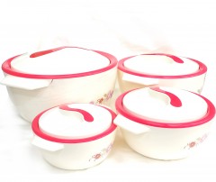 Hot Pot 4Pc Set Red 0.65L+1.1L+2.3L+4.1L