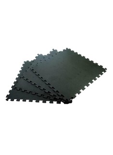 Interlocking Rubber Tiles 100cm X100cm X16mm Black -8400040221747
