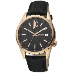 Just Cavalli Gent Relaxed watch - GNT 3H LTH BLK SSBB-JC1G217L0035