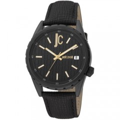 Just Cavalli Gent Relaxed watch - GNT 3H LTH BLK SSBB-JC1G217L0045