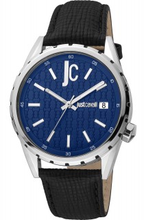 Just Cavalli Gent Relaxed watch - GNT 3H LTH BLU SSBB - JC1G217L0025