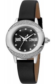 Just Cavalli Lady Glam Chic watch - LAD 3H LTH BLK JC1L150L0015