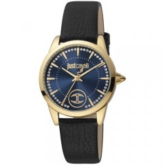 Just Cavalli Lady Glam Chic watch - LAD 3H LTH BLU SSBB - JC1L087L0225