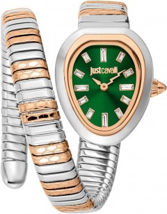 Just Cavalli Lady Signature Snake watch - LAD 3H SS GREEN-JC1L222M0075