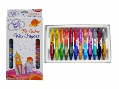 Kooltoolz 24Pcs Bi-Color Wax Crayons