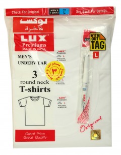 Lux Premium Mens T-Shirt Pack Of 3 : Size M