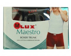 Maestro Mens Boxer Trunk Pack Of 3 : Size M