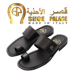 Men Slipper Shoe Palace 5023 Anguilla Nero Bordino Nappa N