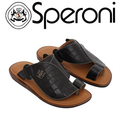 Men Slipper Speroni 1477 Black Kasu Calf Baby Calf