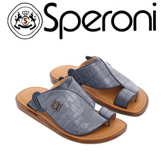 Men Slipper Speroni 1477 Blue Kuso Calf