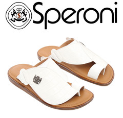 Men Slipper Speroni 1477 White Kuso Calf