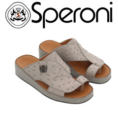 Men Slipper Speroni 3052 Cenere Ostrich