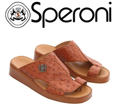 Men Slipper Speroni 3052 Cognac Ostrich