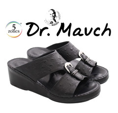 Mens Arabic Sandals 100 High Heel Black Ostrich