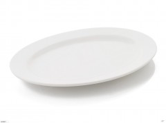Oval Platter White 9 Inch
