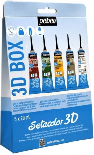 Pebeo 20 ml 3D Setacolor Outline Set 756101