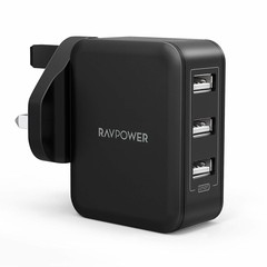 RAVPOWER 30W Dual Port Wall Charger Black Rp-Pc006
