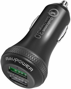 RAVPOWER 40W Dual Port Qc3.0 Black Rp-Vc007